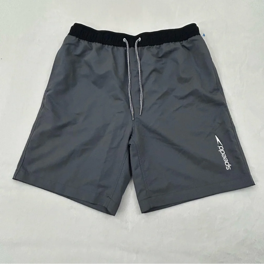 Speedo Athletic Volley Beach Pool Gray Swim Trunks Board Shorts Men’s Size XL